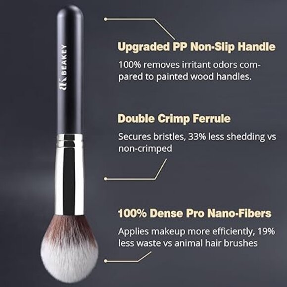 BEAKEY Makeup Brushes Set, Professional Foundation Eyeshadow Concealer Blush - Picture 5 of 6